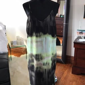 Tie dye maxi dress adjustable straps